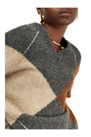 Alpaca blend diamond knit jumper SEMI COUTURE | Y5WF02RMB60